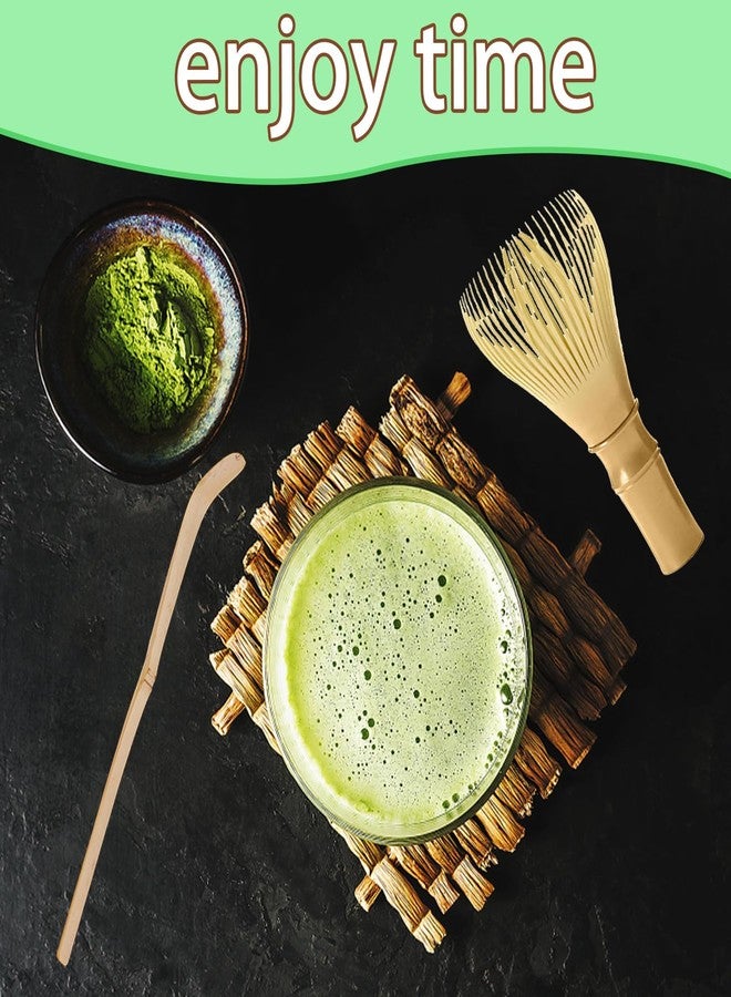 CartHome طقم شاي ماتشا وردي مكون من 5 قطع مع مضرب ماتشا، مناسب للمناسبات التقليدية، وحامل المضرب، وأدوات الشاي لعشاق الماتشا. - Image 4